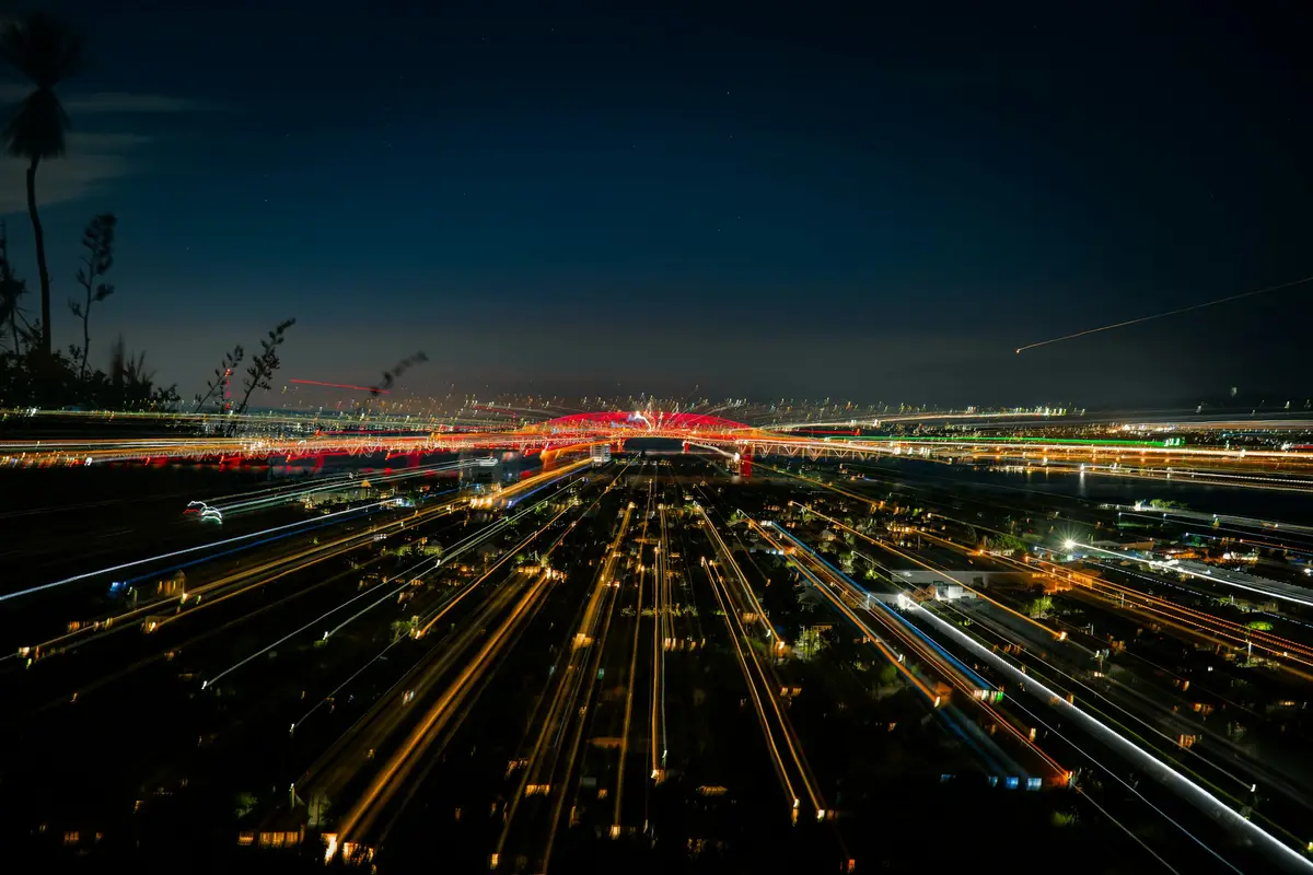 Auckland city lights at night