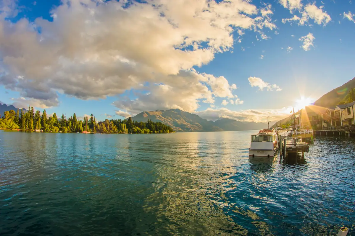 Jetty on Lake Wakatipu in Queenstown